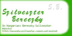 szilveszter bereczky business card